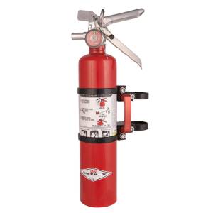 QUICK RELEASE MOUNT BLACK W/2.5 LB. RED EXTINGUISHER