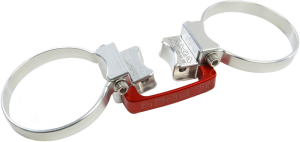 QUICK RELEASE FIRE EXTINGUISHR MOUNT W/3.0" CLAMPS CHROME