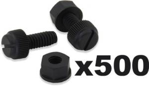 LICENSE PLATE BOLTS 500/PK W/NUTS