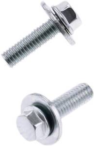 8MM HEX HEAD FLANGE BOLT 6X1.0X20MM W/20MM WASHER 10/PK