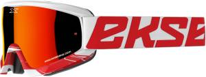 GO-X CROSSFADE GOGGLE WHITE/RED W/RED MIRROR