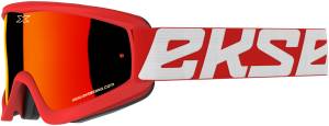 FLAT-OUT GOGGLE RED W/RED MIRROR