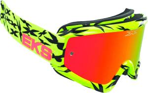 SCATTER-X GOGGLE FLO YLW/BLK W/RED MIRROR LENS