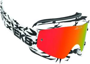 SCATTER-X GOGGLE WHITE/BLACK W/RED MIRROR LENS