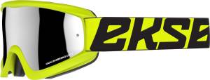 FLAT-OUT GOGGLE FLO YELLOW W/SILVER MIRROR