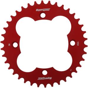 REAR SPROCKET ALUMINUM 38T-520 RED HON