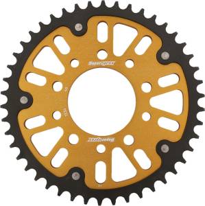 REAR STEALTH SPROCKET ALU/STL 46T-530 GLD TRI