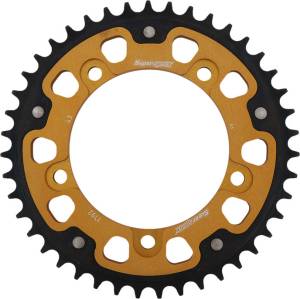 REAR STEALTH SPROCKET ALU/STL 43T-525 GLD SUZ/TRI