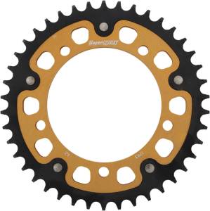 REAR STEALTH SPROCKET ALU/STL 42T-520 GLD HAY/SUZ/TRI