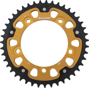 REAR STEALTH SPROCKET ALU/STL 43T-530 GLD SUZ/TRI