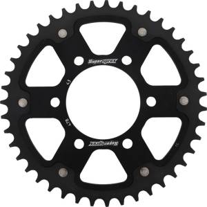 REAR STEALTH SPROCKET ALU/STL 43T-520 BLK KAW