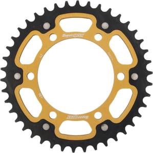 REAR STEALTH SPROCKET ALU/STL 42T-520 GLD HON/KAW