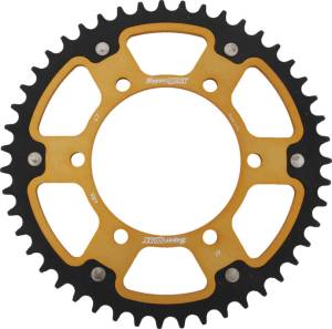 REAR STEALTH SPROCKET ALU/STL 47T-520 GLD HON/KAW/YAM