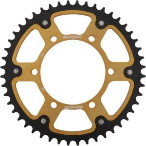 REAR STEALTH SPROCKET ALU/STL 48T-520 GLD HON/KAW/YAM