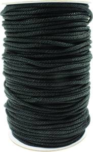 NYLON STARTER ROPE FULL WEAVE BLACK 1/8"X250'