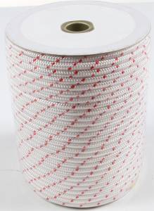 NYLON STARTER ROPE POLYESTER WHITE/RED 3/16"X250'