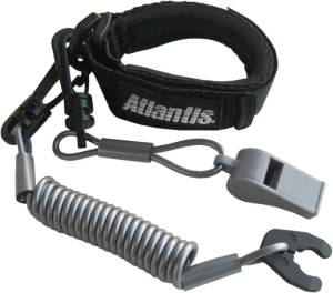 PRO FLOATING WRIST LANYARD BLACK W/WHISTLE