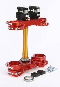 ROCS TECH CLAMP SET RED HONDA 22MM