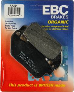 BRAKE PADS FA381 ORGANIC