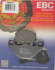 BRAKE PADS FA67/3 ORGANIC