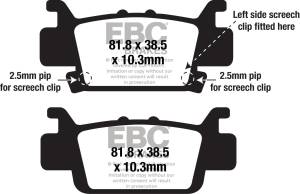 BRAKE PADS FA703SV SEVERE DUTY SV SERIES