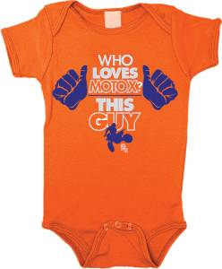 THIS GUY ROMPER ORANGE 3/6M