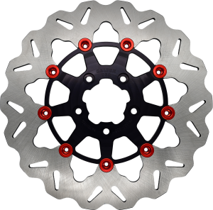 ROTOR 11.8" FLOATING WAVE RR BLACK/RED BUTTONS