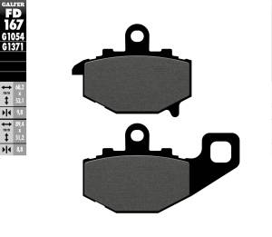 BRAKE PADS SEMI METALLIC FD167G1054