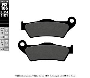 BRAKE PADS SEMI METALLIC FD186G1054