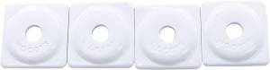 SQUARE DIGGER SUPPORT PLATE WHITE 24/PK