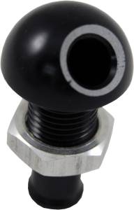 BILLET THRU-HULL WATER FITTING BLACK 3/8" 45 DEG.