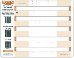 STUDDING TEMPLATE 2.86" PITCH SINGLE PLY