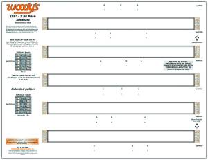 STUDDING TEMPLATE 129" 2.86" PITCH