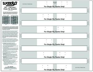 STUDDING TEMPLATE 129" SINGLE PLY