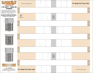 STUD TEMPLATE 2.86" SINGLE PLY