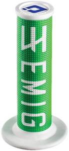 EMIG V2 LOCK-ON GRIPS 2-STROKE (GREEN/WHITE)