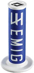 EMIG V2 LOCK-ON GRIPS 2-STROKE (BLUE/WHITE)