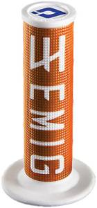 EMIG V2 LOCK-ON GRIPS 4-STROKE (ORANGE/WHITE)