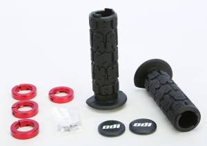 ATV ROGUE LOCKON GRIP 130MM BLACK/RED