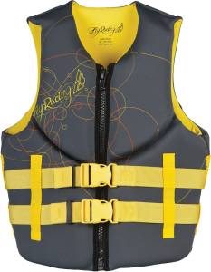 LADIES' NEOPRENE LIFE VEST GREY/YELLOW XS