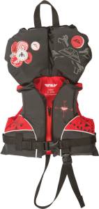 FLY VEST NYLON BLACK/RED INFANT