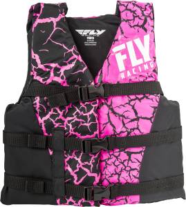 NYLON LIFE JACKET PINK/BLACK YOUTH