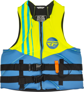 NEOPRENE FLOTATION VEST BLUE/HI-VIS/TEAL 2X