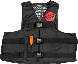 NYLON FLOTATION VEST BLACK/RED 2X