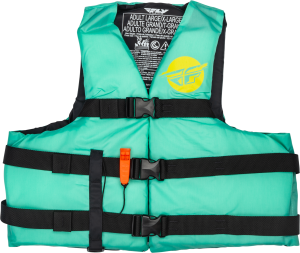 NYLON FLOTATION VEST SEAFOAM GREEN/YELLOW 2X