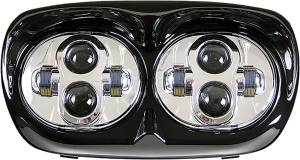 ROAD GLIDE LED HEADLIGHT `98-13 CHROME