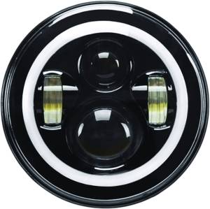 HIGH DEFINITION 7" LED HEADLIG FULL HALO BLACK