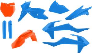 FULL PLASTIC KIT ORANGE/BLUE