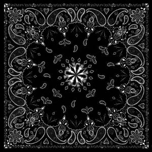 BANDANNA BLACK PAISLEY