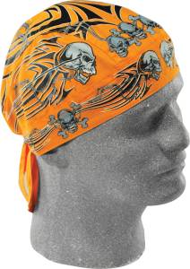 FLYDANNA ORANGE TRIBAL SKULL